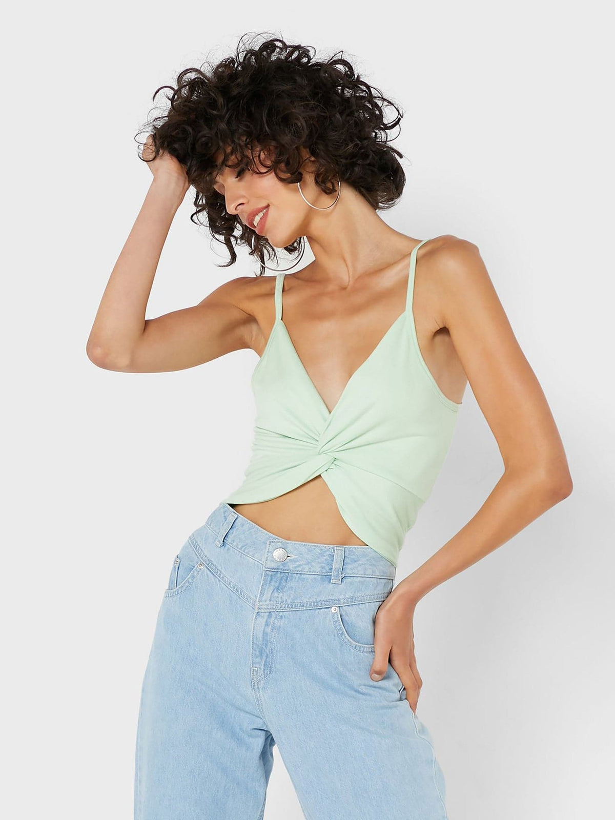 Γυναικείο crop top NMDORA S/L TIE TOP 27018519 | 27018519