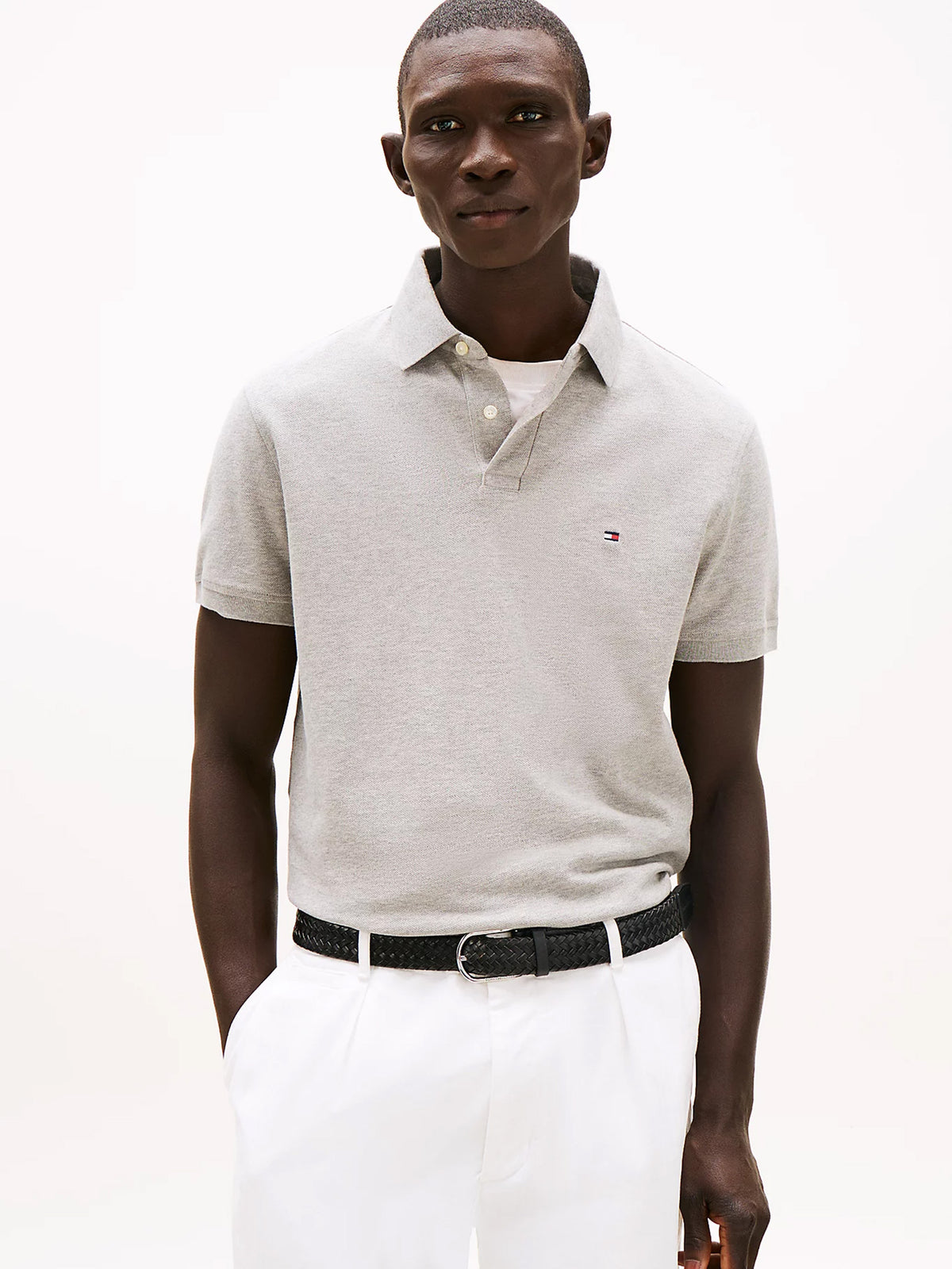 1985 COLLECTION FLAG EMBROIDERY REGULAR FIT POLO MW0MW17770P01 | MW0MW17770P01