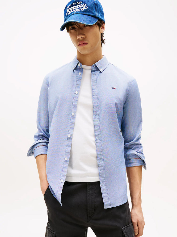 Ανδρικό πουκάμισο oxford  TJM SLIM STRETCH OXFORD SHIRT DM0DM09594C87 | DM0DM09594C87
