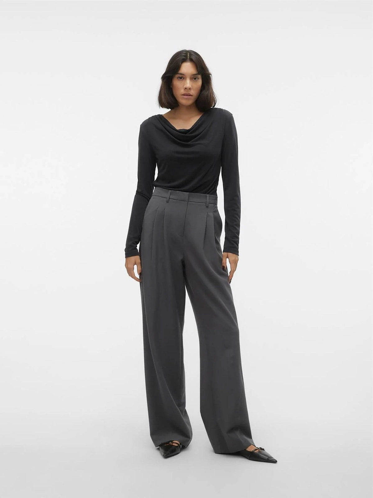 Γυναικεία μπλούζα ριπ VMPHINE LS WATERFALL TOP JRS 10299278 | 10299278