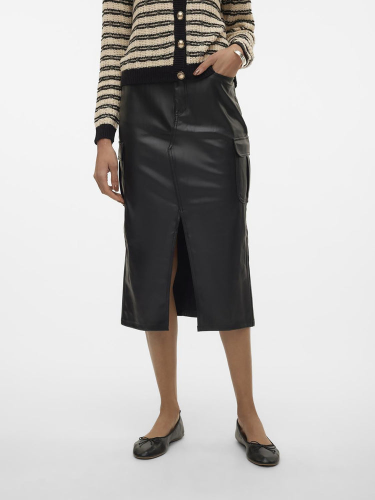 Γυναικεία φούστα δερματίνη VMVERI HR CALF CARGO PL SKIRT 10310747 | 10310747