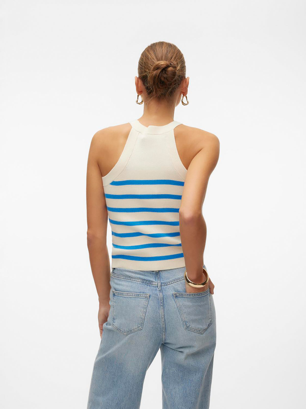 Γυναικείο top πλεκτό VMSABA RIB SL O-NECK TOP GA NOOS10306826  | 10306826