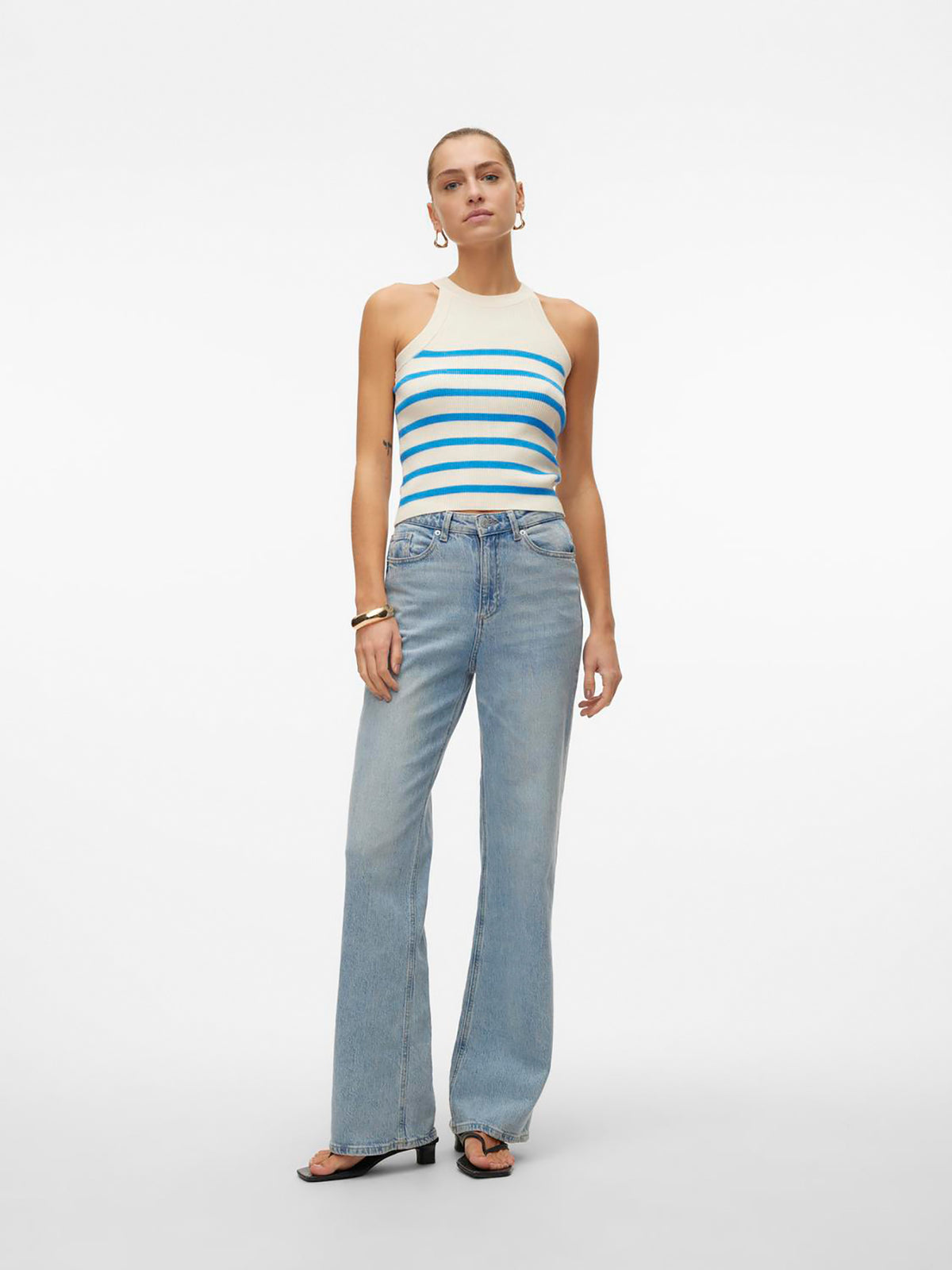 Γυναικείο top πλεκτό VMSABA RIB SL O-NECK TOP GA NOOS10306826  | 10306826