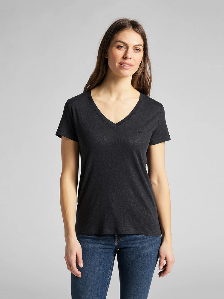 Γυναικείο t-shirt V NECK TEE IN BLACK L41JEN01 | L41JEN01