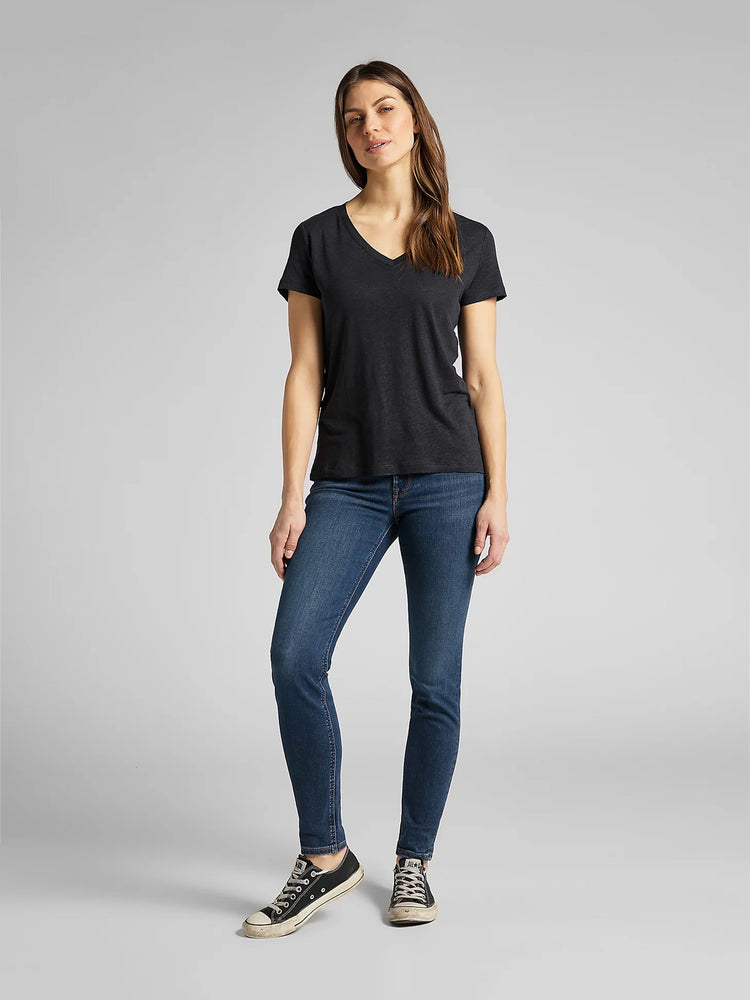 Γυναικείο t-shirt V NECK TEE IN BLACK L41JEN01 | L41JEN01