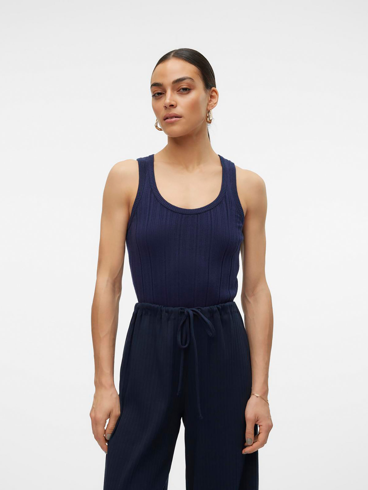 Γυναικείο top πλεκτό VMSTEPHANIE RIB SL U-NECK TOP 10307205 | 10307205