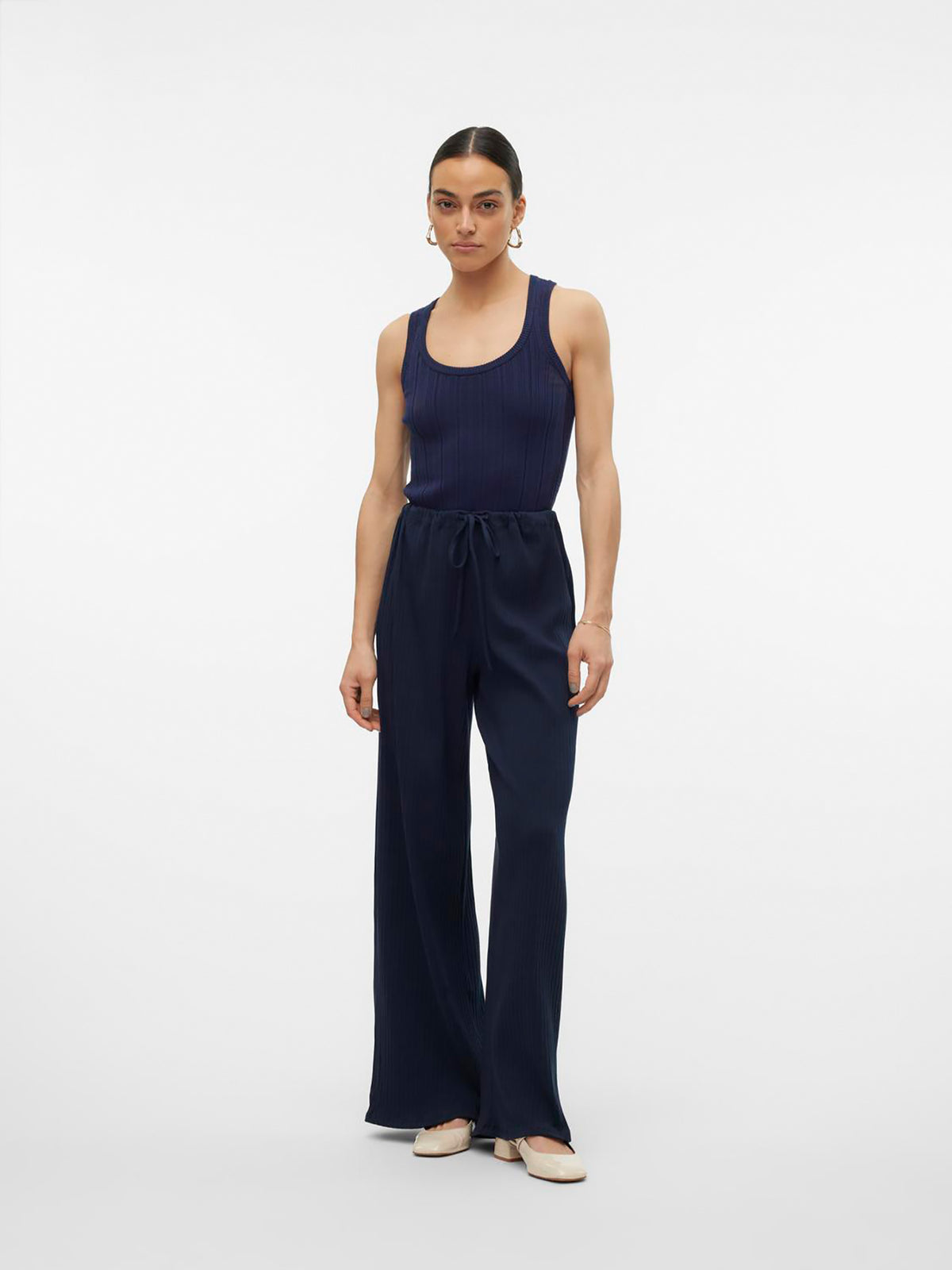 Γυναικείο top πλεκτό VMSTEPHANIE RIB SL U-NECK TOP 10307205 | 10307205
