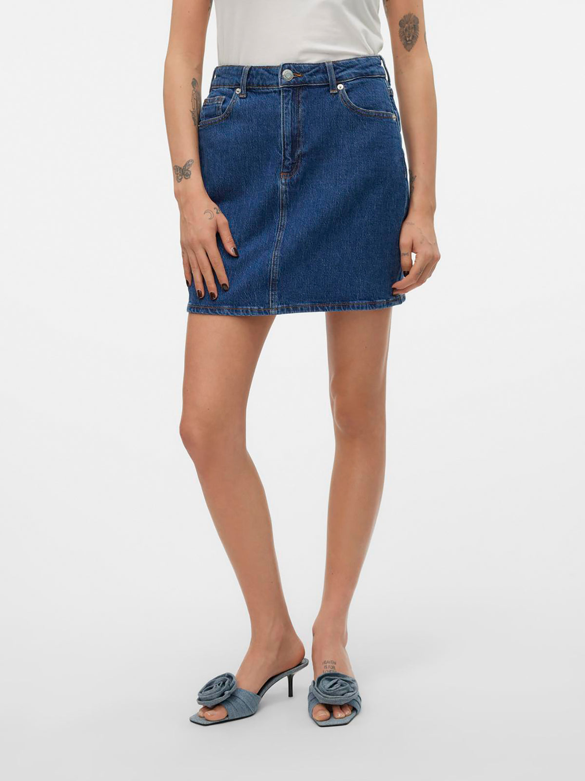 Γυναικεία φούστα τζιν VMTESSA HR SHORT DNM SKIRT MIX GA NOOS 10301536 | 10301536