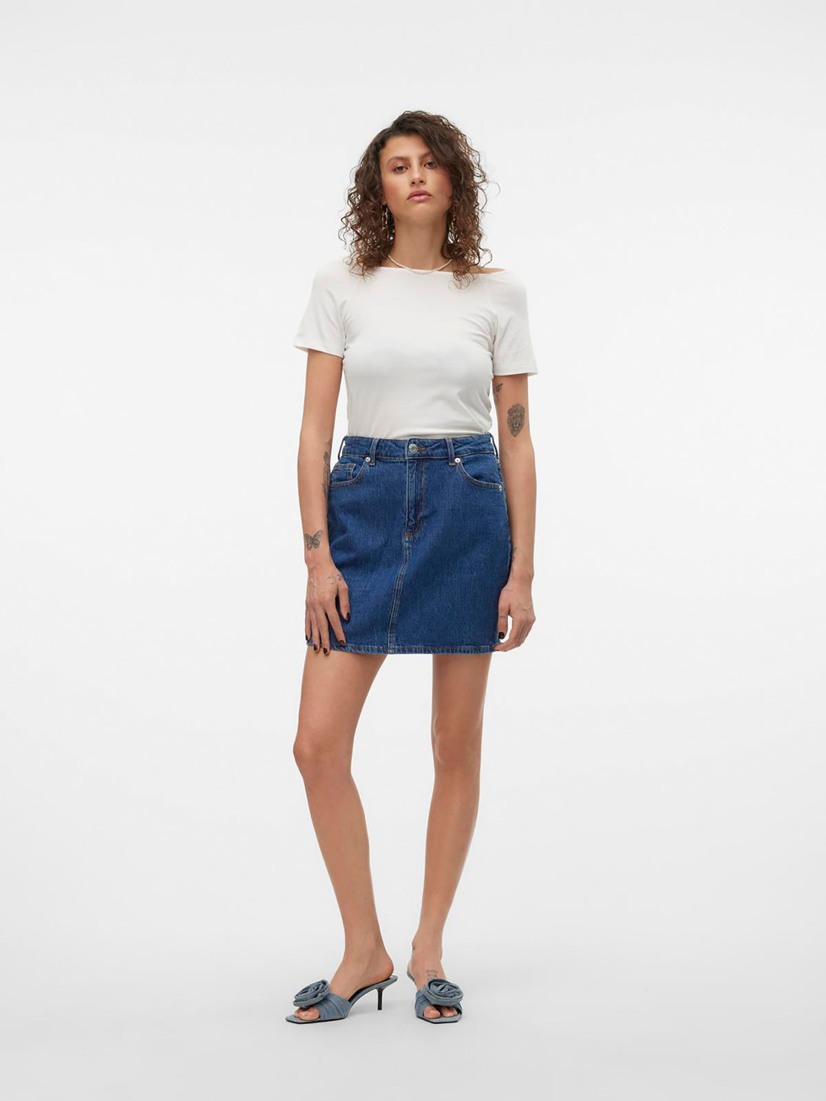 Γυναικεία φούστα τζιν VMTESSA HR SHORT DNM SKIRT MIX GA NOOS 10301536 | 10301536