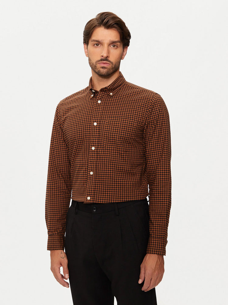 Ανδρικό πουκάμισο καρό JPRBROOK OXFORD SHIRT L/S NOOS 12192150 | 12192150