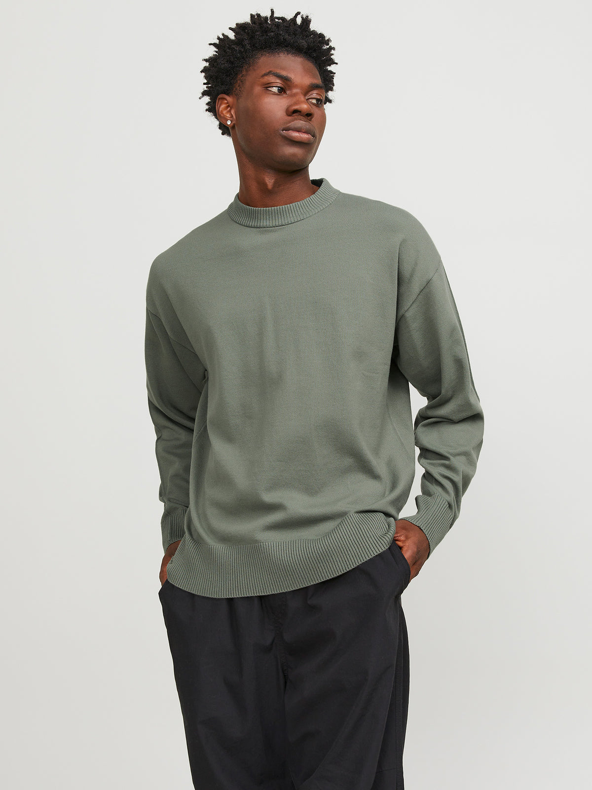 Ανδρική μπλούζα πλεκτή JCOCOLLECTIVE KNIT CREW NECK 12251556 | 12251556
