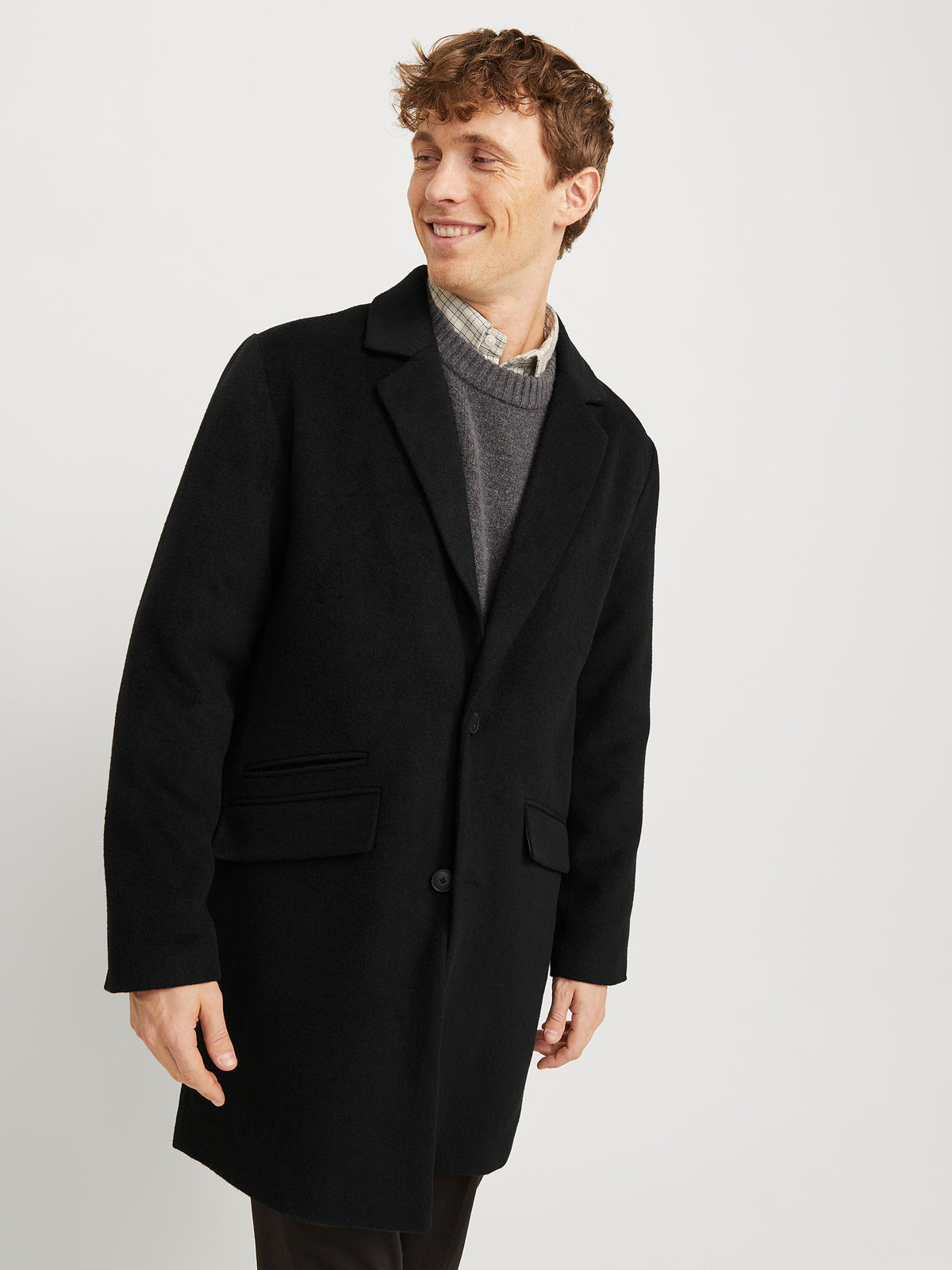 Ανδρικό παλτό JJHAYS WOOL BLEND COAT 12258389 | 12258389