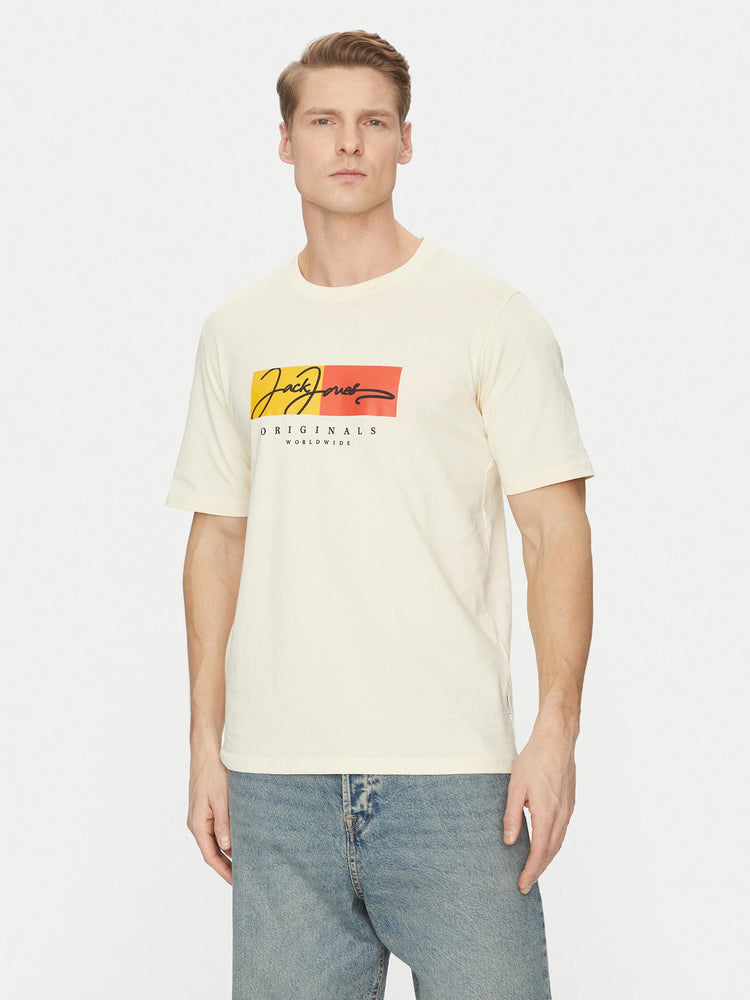 Ανδρικό t-shirt JORFREDERIKSBERG BOX SCRIPT TEE SS CN LN 12278266 | 12278266