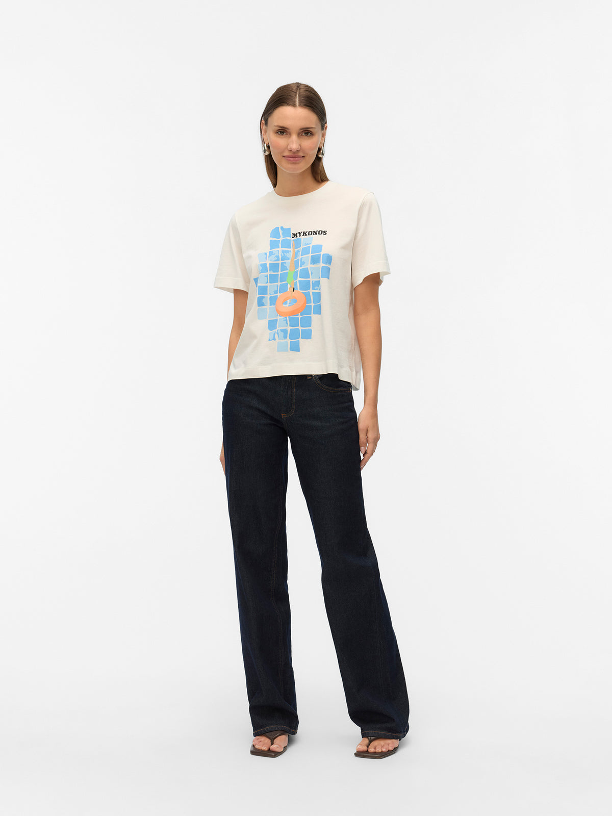 Γυναικείο t-shirt mykonos VMBETA METTE SS TOP BOX JRS 10329464 | 10329464