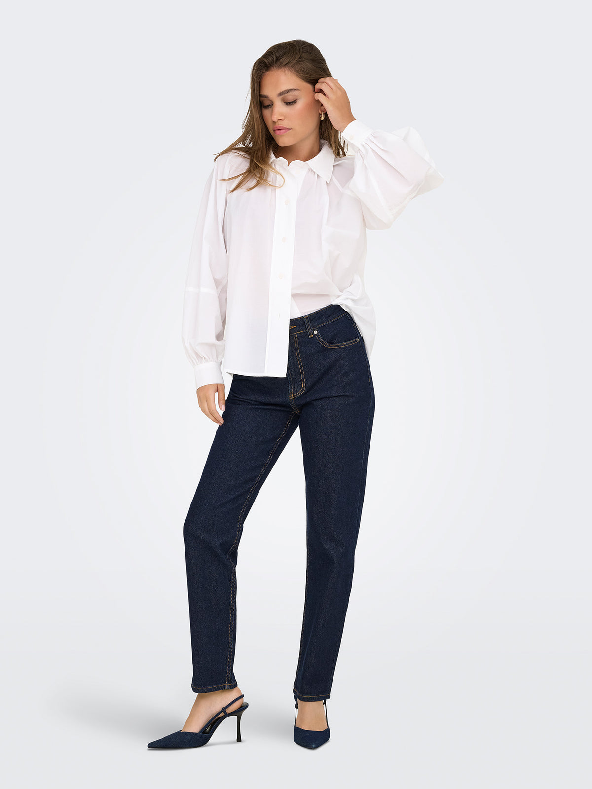 Γυναικείο παντελόνι τζιν ONLEMILY HW STRAIGHT ANK MAE334 NOOS 15353592 | 15353592