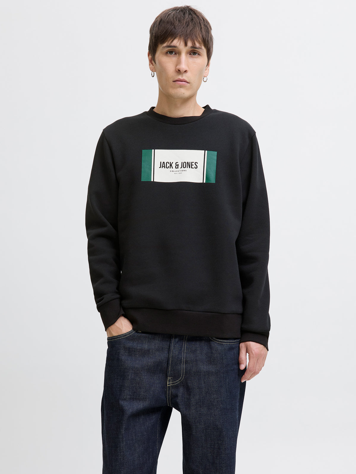 Ανδρική μπλούζα φούτερ JJHAYATO SWEAT CREW NECK BTS 12278616 | 12278616