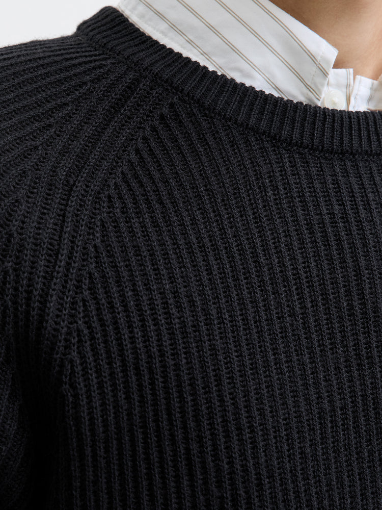 Ανδρική μπλούζα πλεκτή JJPANNEL KNIT CREW NECK AW25 12278916 | 12278916
