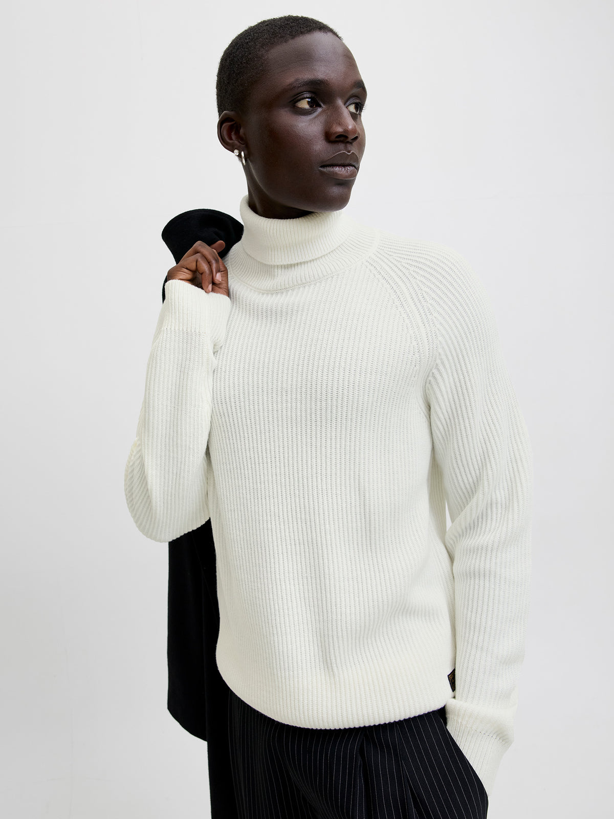 Ανδρική μπλούζα ζιβάγκο JJPANNEL KNIT ROLL NECK AW25 12278918 | 12278918