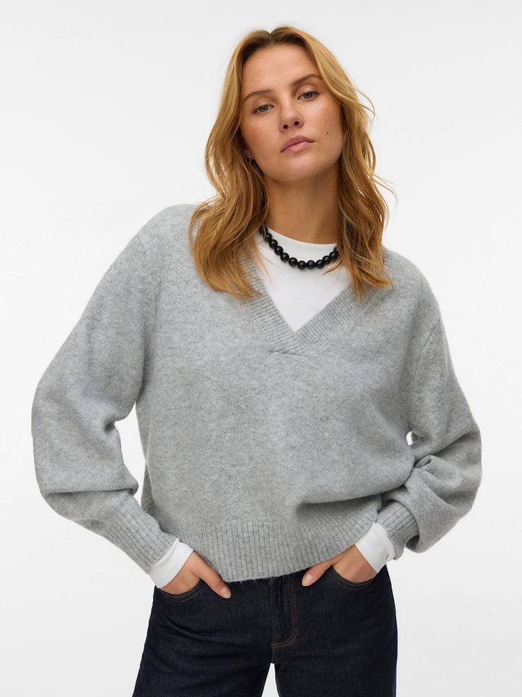 Γυναικεία μπλούζα πλεκτή VMBOOM LS V-NECK PULLOVER NOOS 10331761 | 10331761