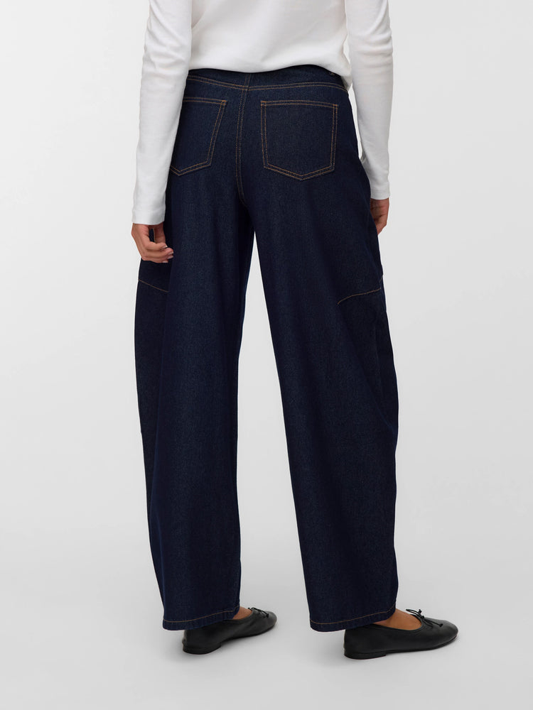 Γυναικείο παντελόνι τζιν VMKAITLIN HR WIDE BARREL JEANS 10340589 | 10340589
