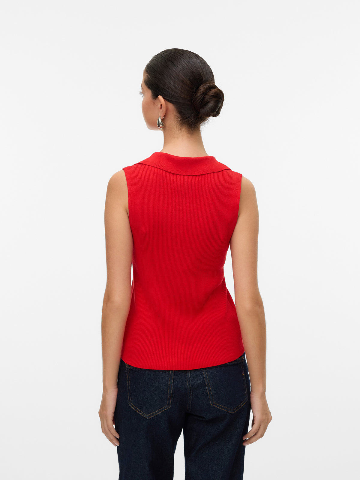 Γυναικεία αμάνικη μπλούζα VMWILLOW SL V-NECK POLO TOP 10330770 | 10330770