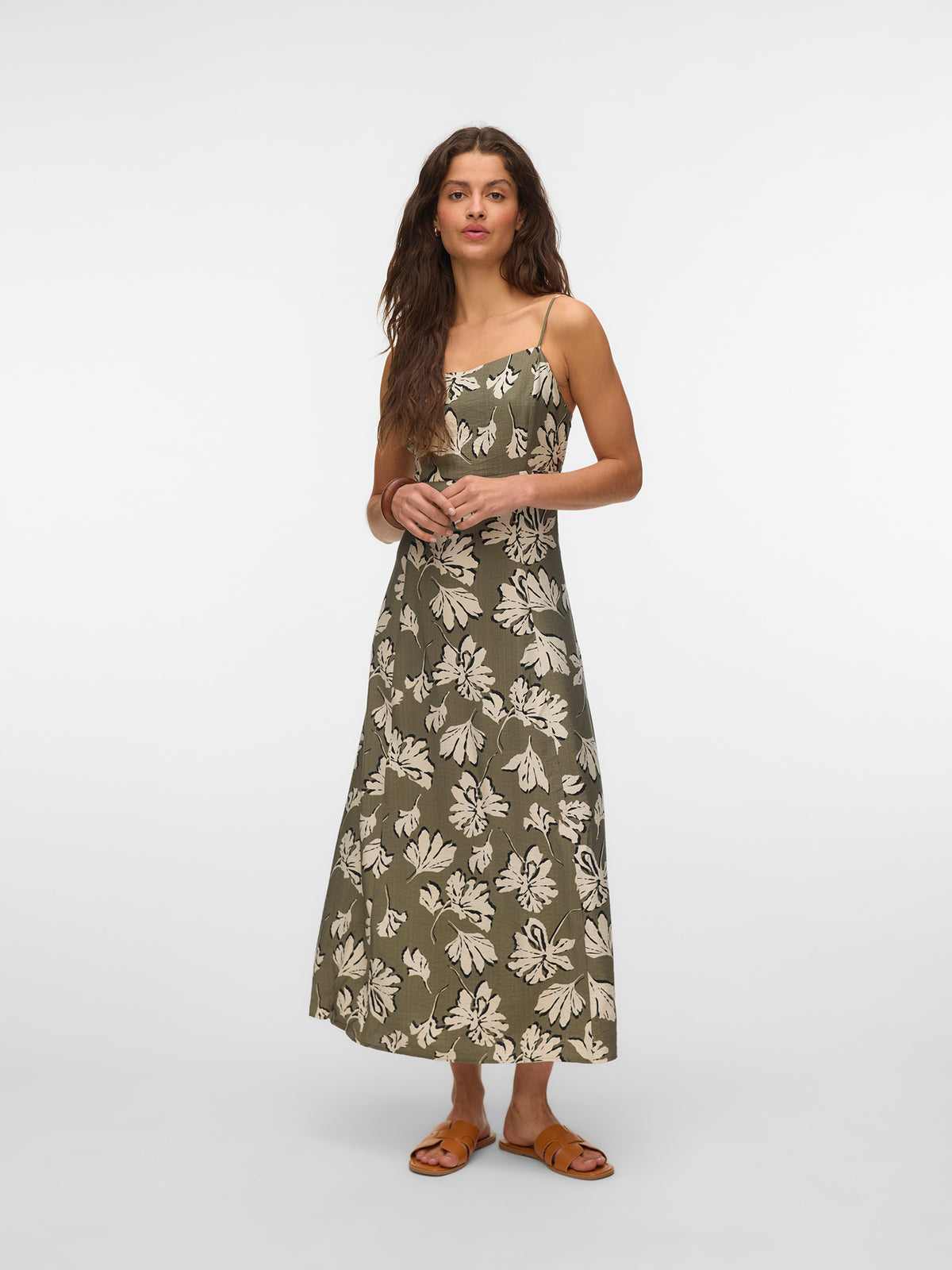 Γυναικείο φόρεμα εμπριμέ VMJENNIFER 7/8 SINGLET DRESS WVN 10341972 | 10341972