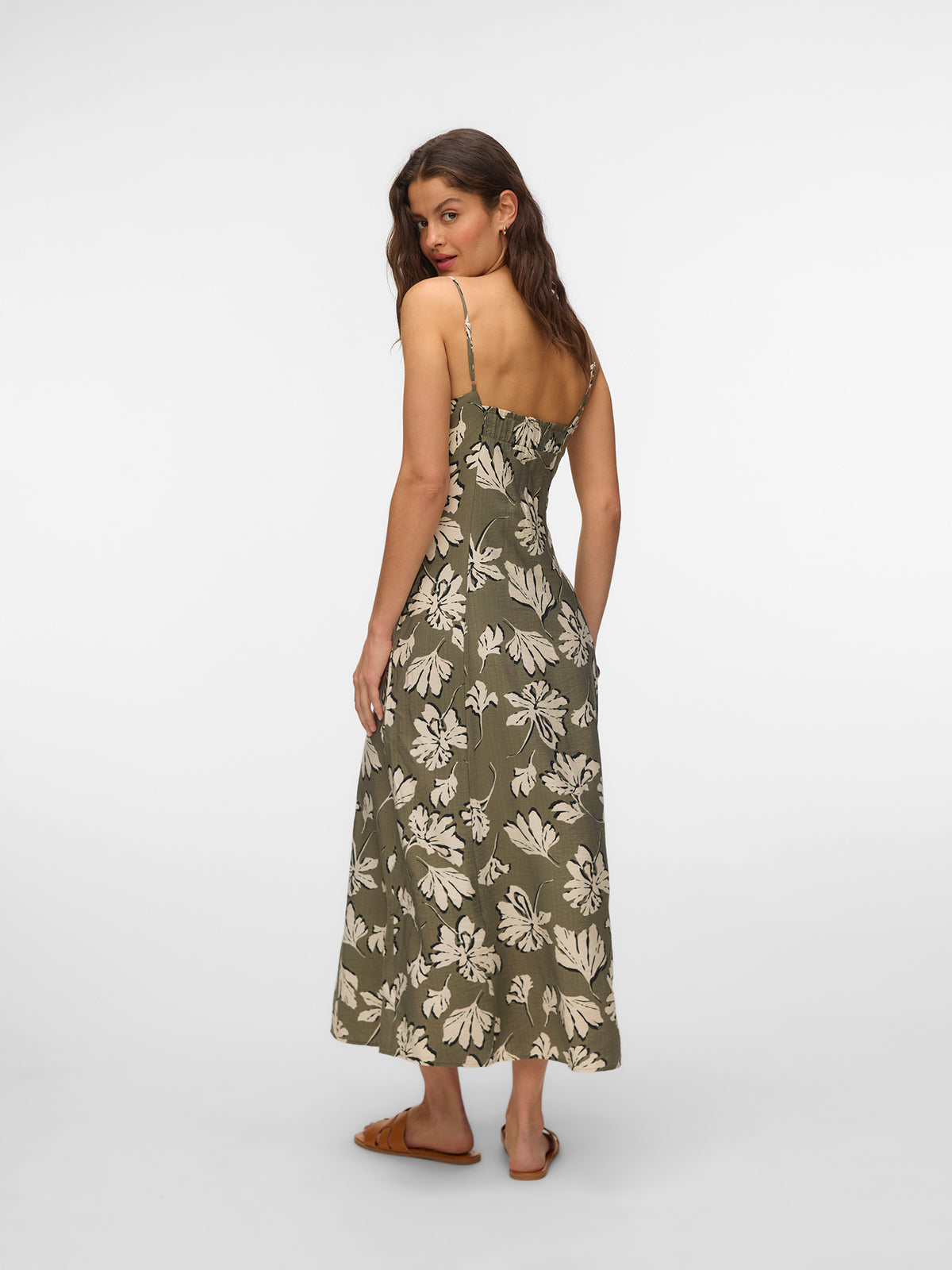 Γυναικείο φόρεμα εμπριμέ VMJENNIFER 7/8 SINGLET DRESS WVN 10341972 | 10341972