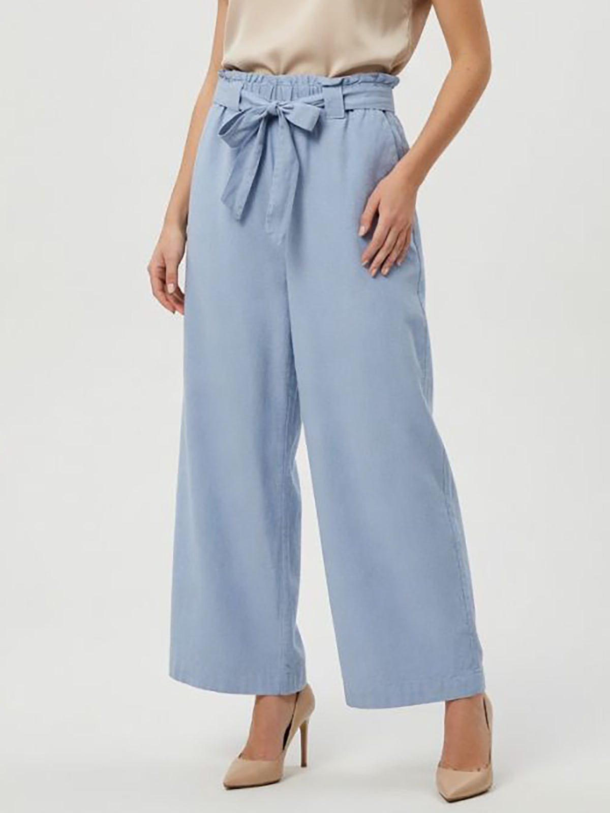Γυναικεία ζιπ κιλότ VMNORMA HW PAPERBAG CHAMBRAY CULOTTE 10346275 | 10346275