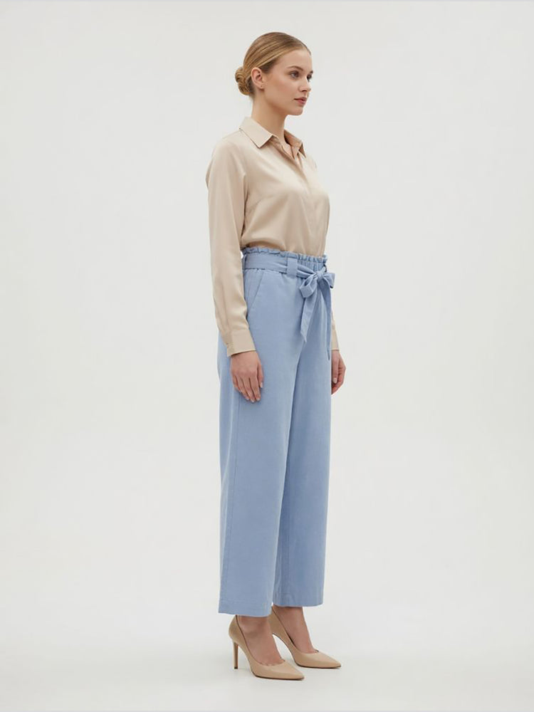 Γυναικεία ζιπ κιλότ VMNORMA HW PAPERBAG CHAMBRAY CULOTTE 10346275 | 10346275