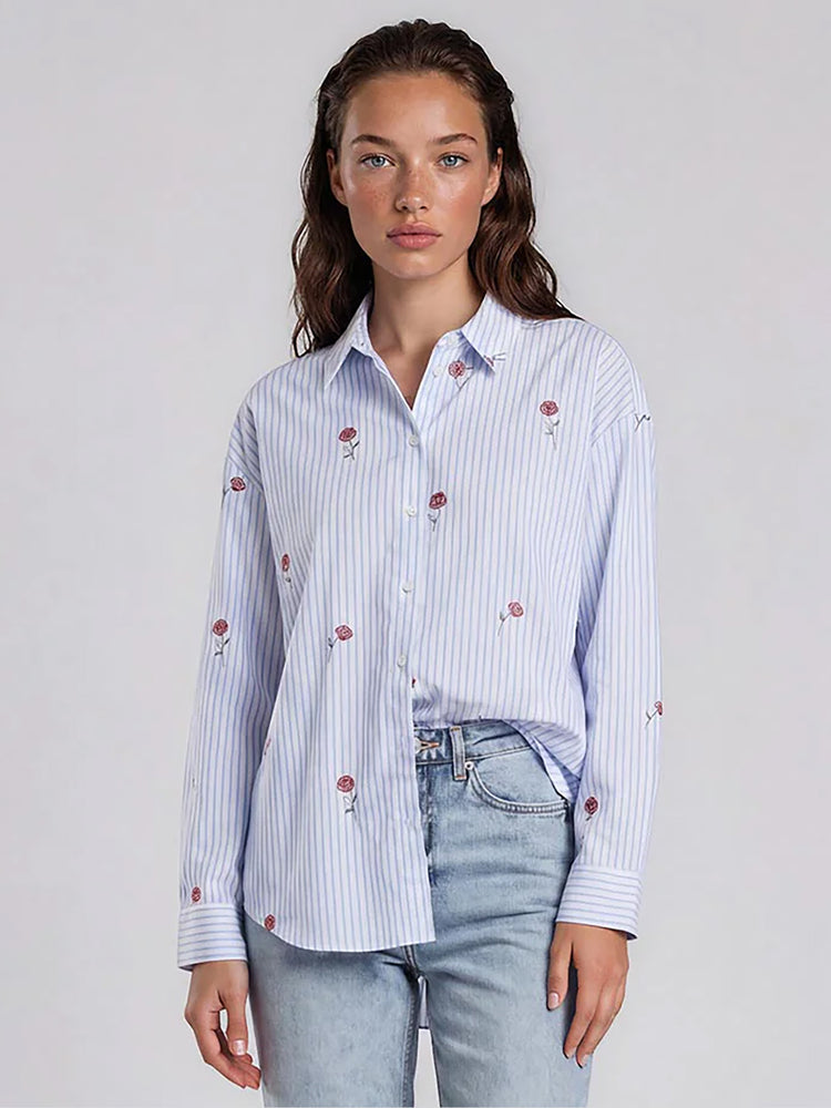 Γυναικείο πουκάμισο ριγέ VMTIRA LS SHIRT WVN 10347646 | 10347646