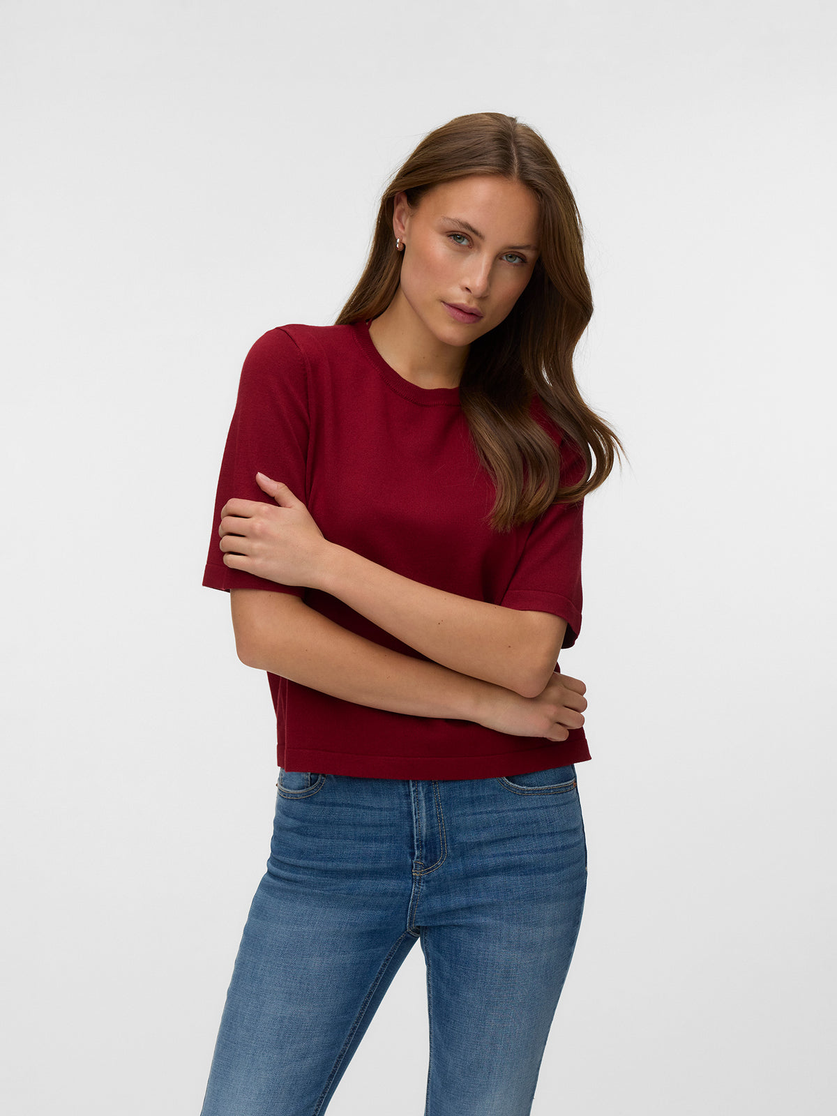 Γυναικεία μπλούζα πλεκτή VMSILJE 2/4 O-NCK OVERSIZE PULL 10320460 | 10320460