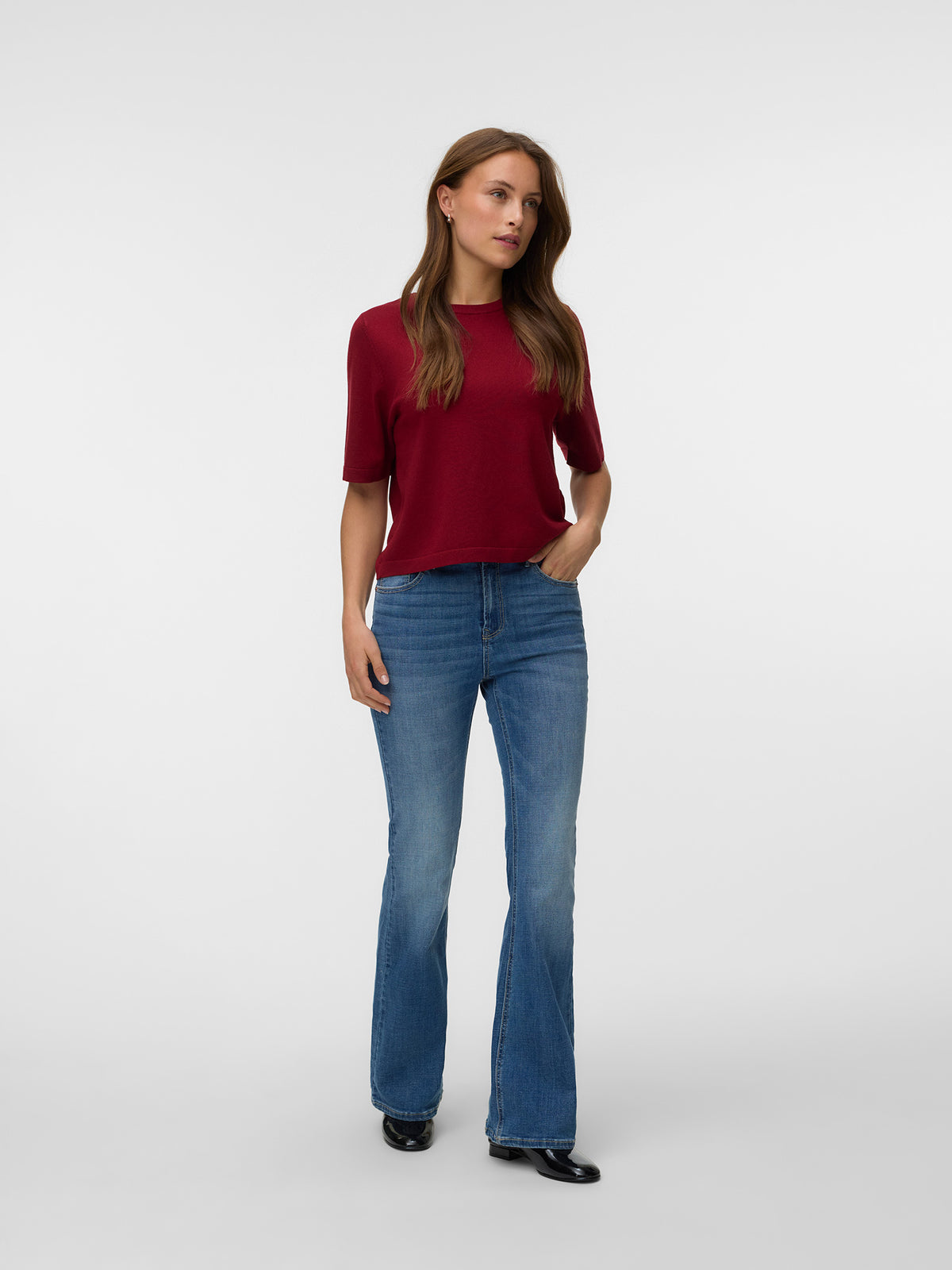 Γυναικεία μπλούζα πλεκτή VMSILJE 2/4 O-NCK OVERSIZE PULL 10320460 | 10320460