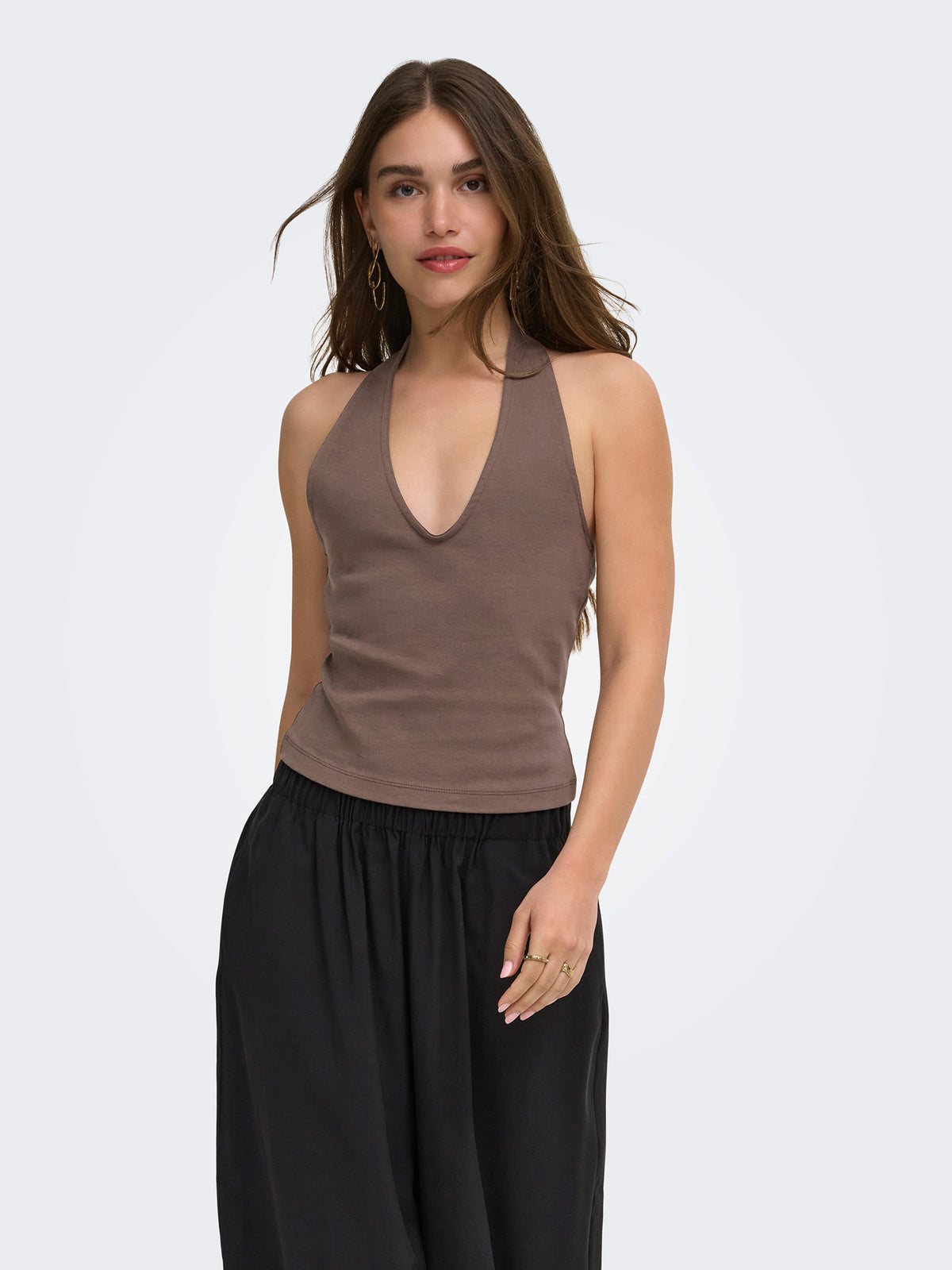 Γυναικεία μπλούζα ve γιακά ONLMALIA S/L TOP BOX JRS 15374843 | 15374843
