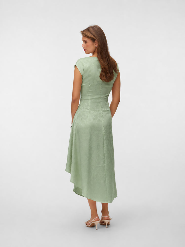 Γυναικείο φόρεμα σατέν VMWINNIE SL ROUCHED DRESS 10356492 | 10356492