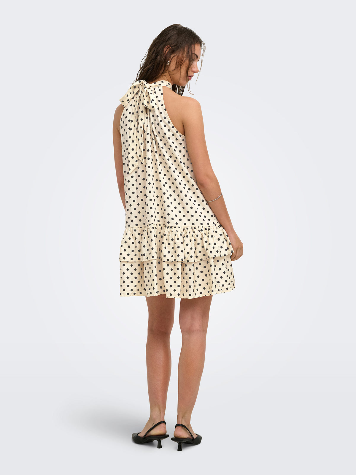 Γυναικείο φόρεμα πουά ONLZAZIE S/L SHORT FRILL DRESS 15385319 | 15385319