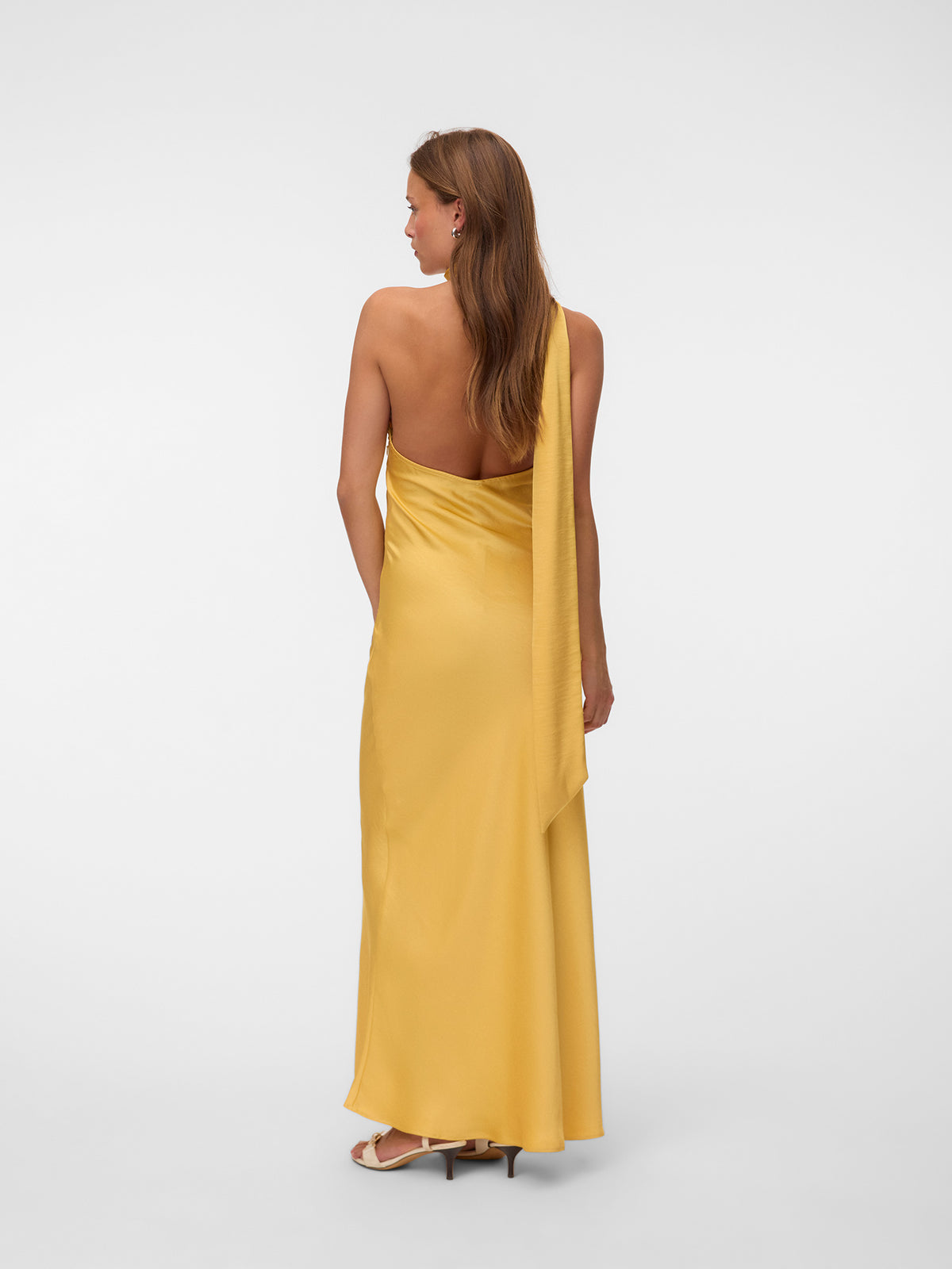 Γυναικείο φόρεμα σατέν VMADIBAH HALNTERNECK MAXI DRESS 10355713 | 10355713