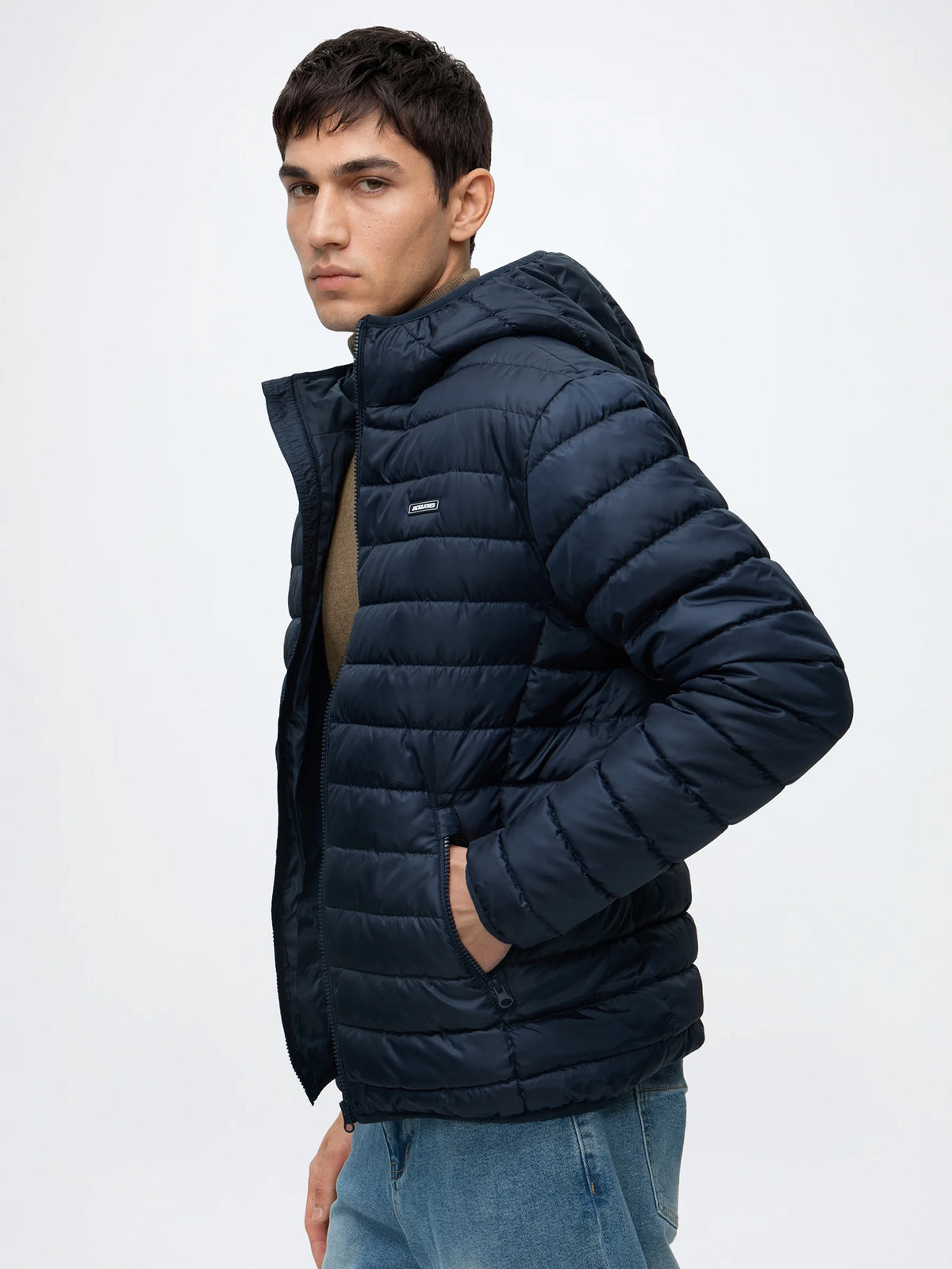 Ανδρικό μπουφάν puffer JJELVIS LIGHT PUFFER HOOD 12299198 | 12299198