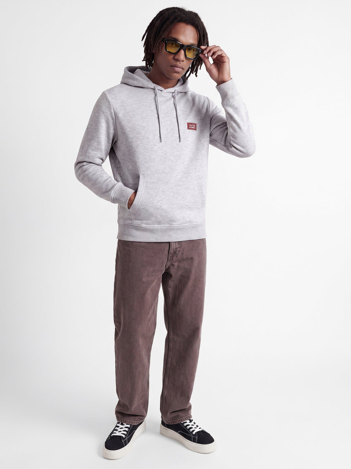 Ανδρική μπλούζα φούτερ μελανζέ JJRUSH SWEAT HOOD 12298428 | 12298428