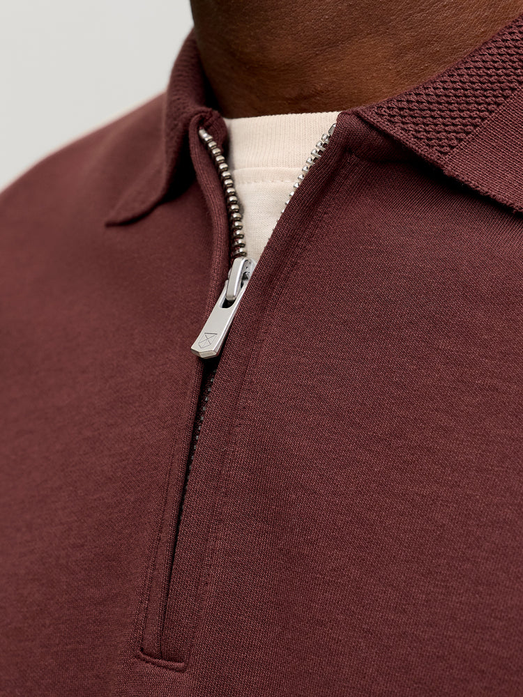 Ανδρικό polo JPRBLAETHAN LS ZIP POLO 12299231 | 12299231