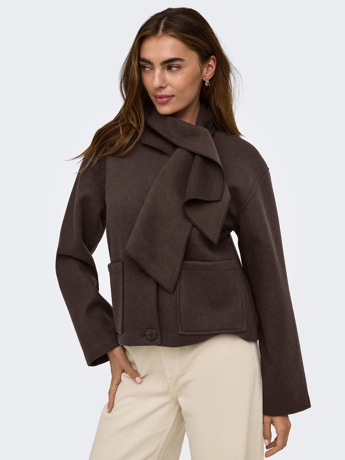 Γυναικείο τζάκετ με κασκόλ ONLCARRIE SCARF JACKET OTW 15382557 | 15382557