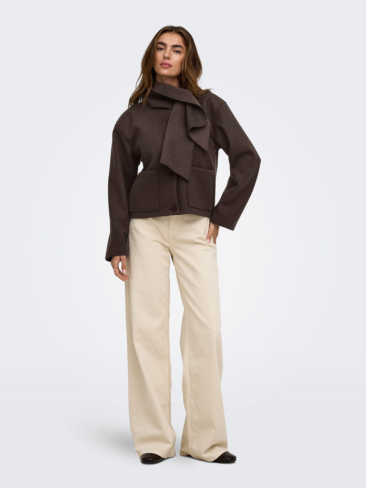 Γυναικείο τζάκετ με κασκόλ ONLCARRIE SCARF JACKET OTW 15382557 | 15382557