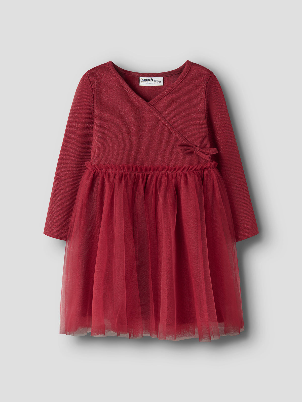 Παιδικό φόρεμα με τούλι NMFRITTY LS SLIM DRESS 13261655 | 13261655