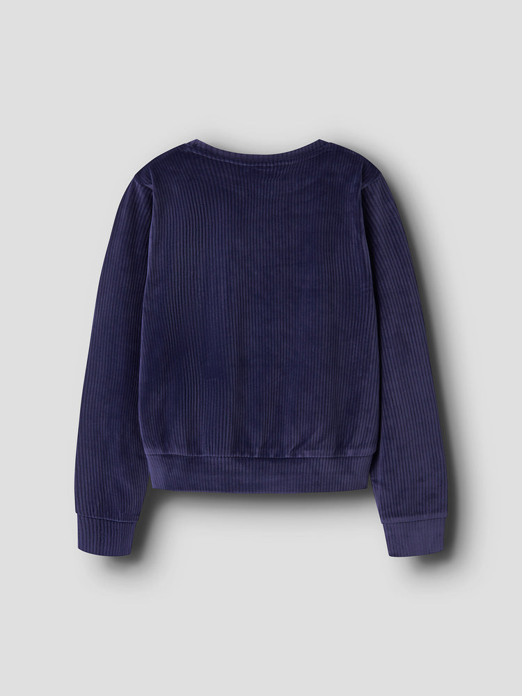 Εφηβική μπλούζα βελούδο NKFVELOA LS VELVET SHORT TOP 13235119 | 13235119