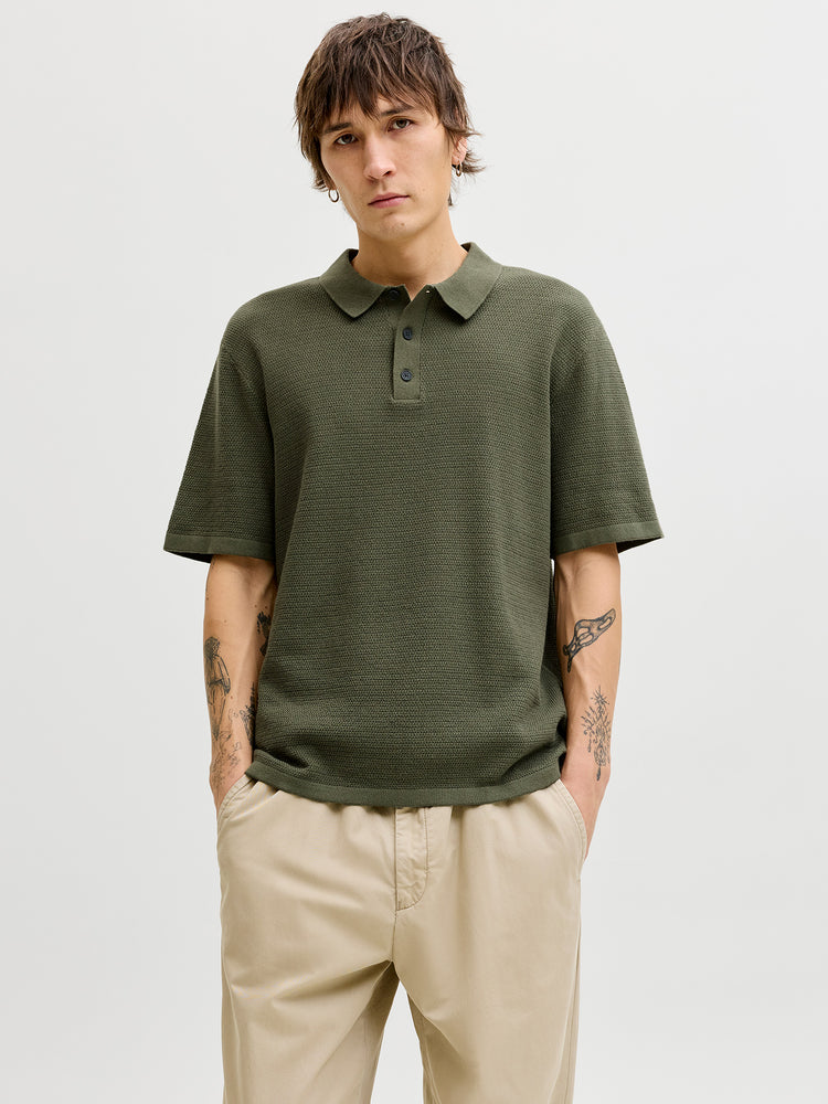 Ανδρικό polo πλεκτό JJEGEORGE KNIT POLO SS SN 12268281 | 12268281
