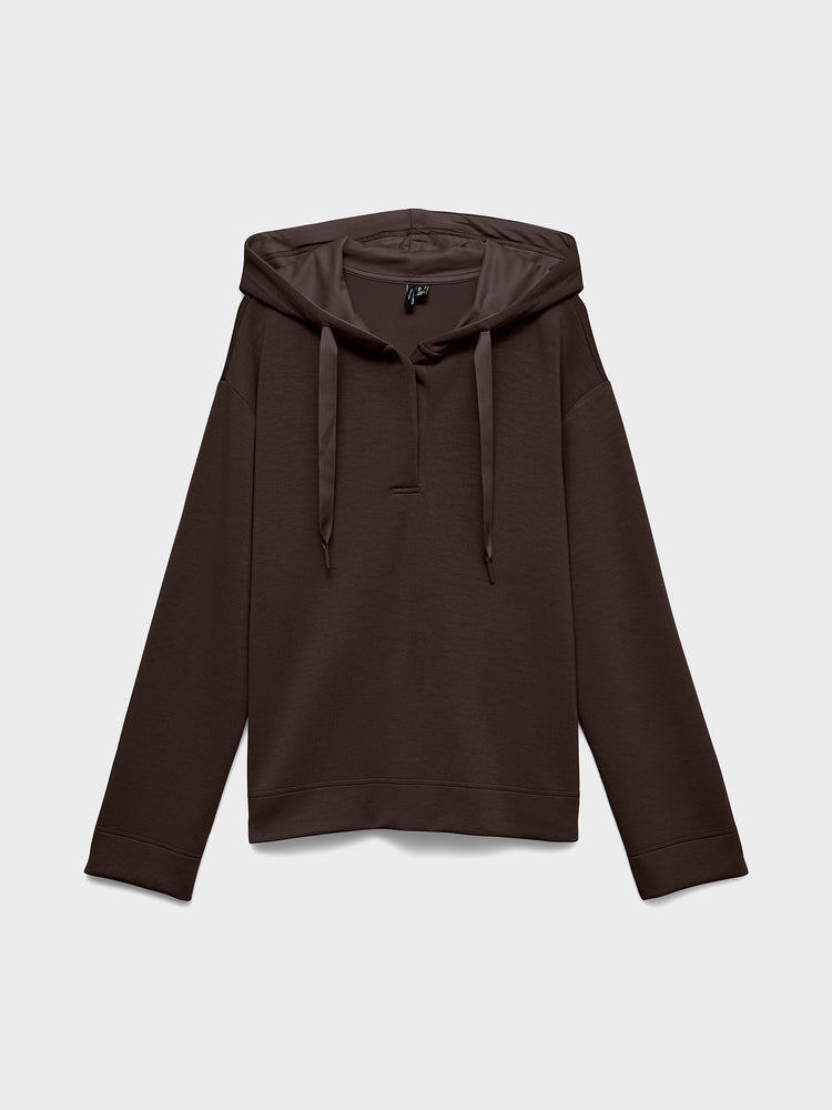 Γυναικεία μπλούζα φούτερ VMHALI LS BUTTON HOODIE 10348684 | 10348684