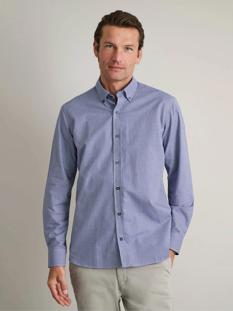 Ανδρικό πουκάμισο dk blue/white  24NG.BX128/1B.4/C | 24NG.BX128/1B.4/C