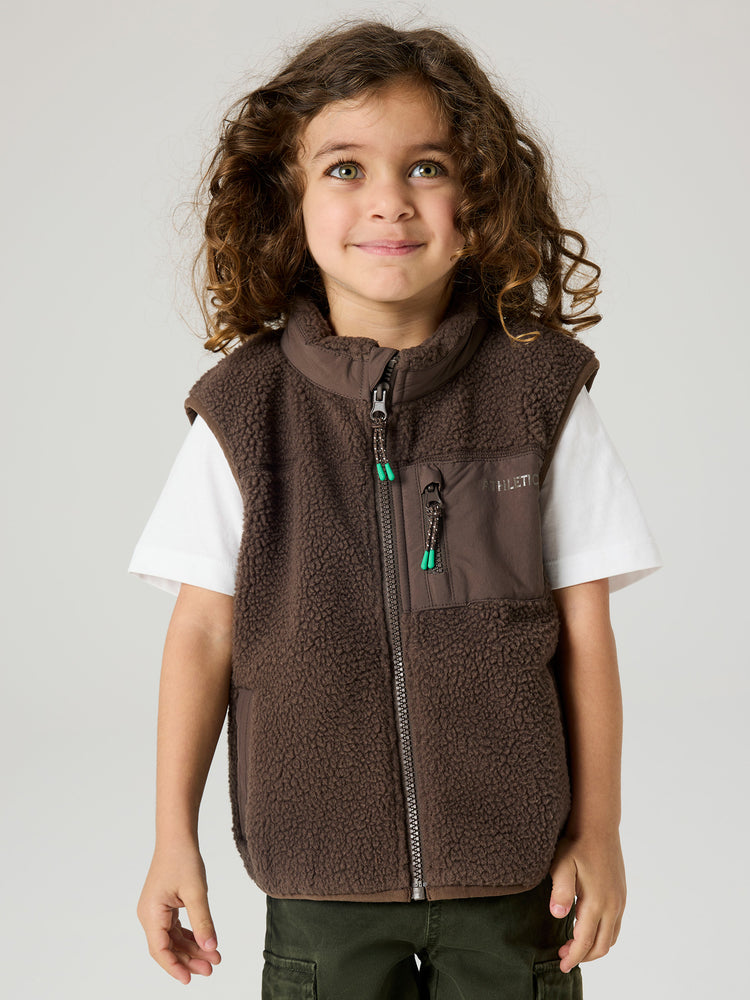 Παιδικό γιλέκο μπουκλέ NMMMILLER SHERPA VEST 13250732 | 13250732