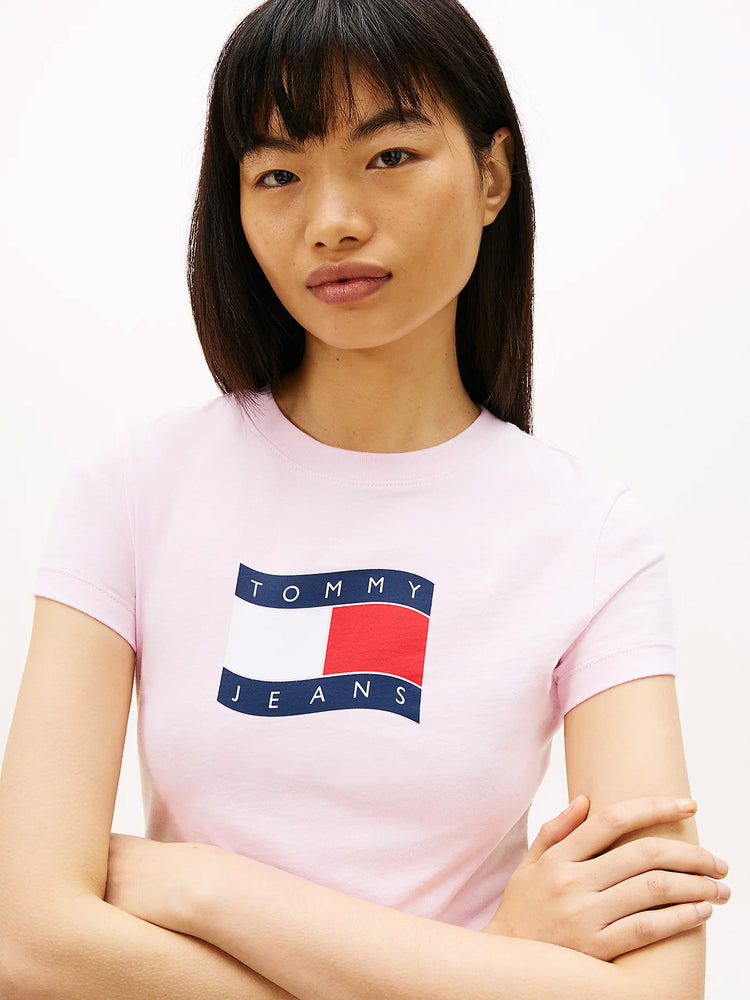 Γυναικείο t-shirt TJW SLIM WAVY FLAG TEE EXT DW0DW22781TN9 | DW0DW22781TN9