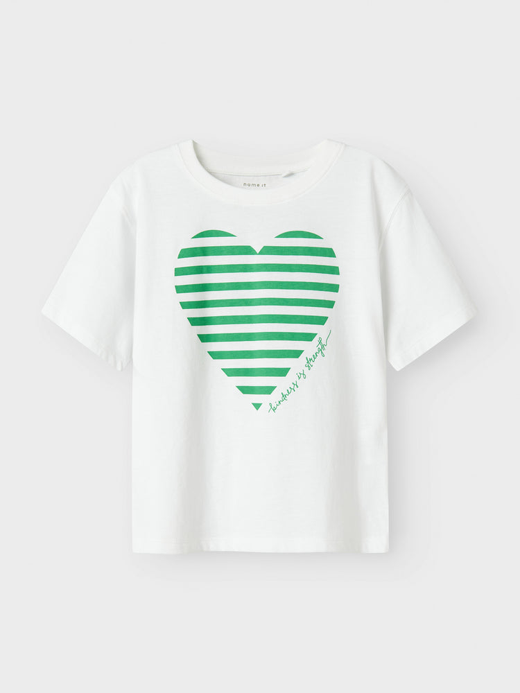 Εφηβική μπλούζα μακό green heart NKFFESKO SS NREG TOP 13241497 | 13241497