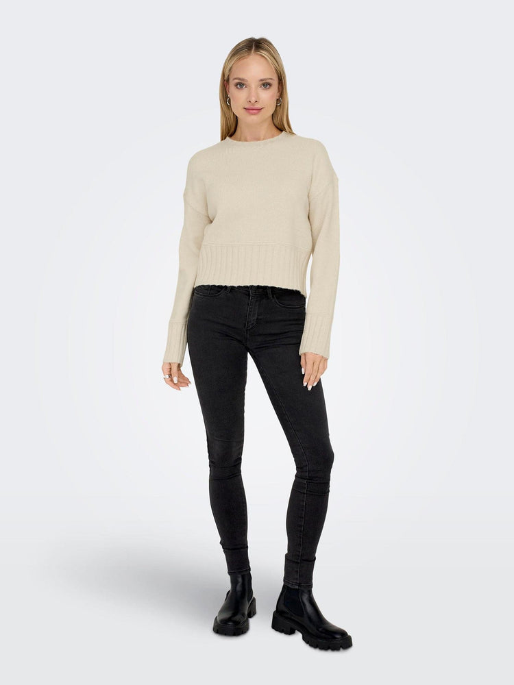 Γυναικεία μπλούζα πλεκτή ONLALLIE LIFE LS ONECK KNT 15294484 | 15294484